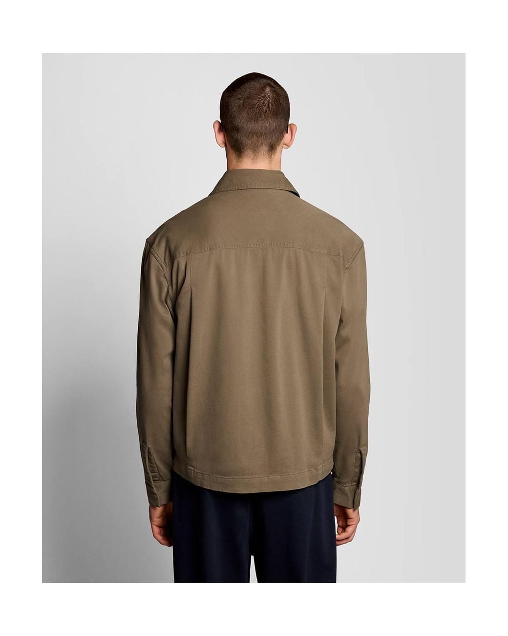 Lyle & Scott Natural Enzyme Wash Zip Through Overshirt for men