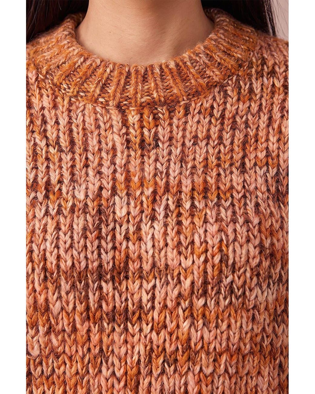 Roman Orange Metallic Ombre Knit Jumper