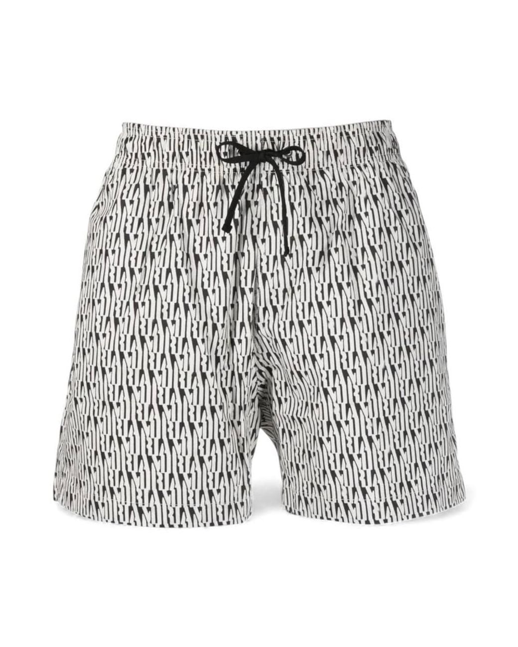 Amiri Gray All Over Swim Shorts for men