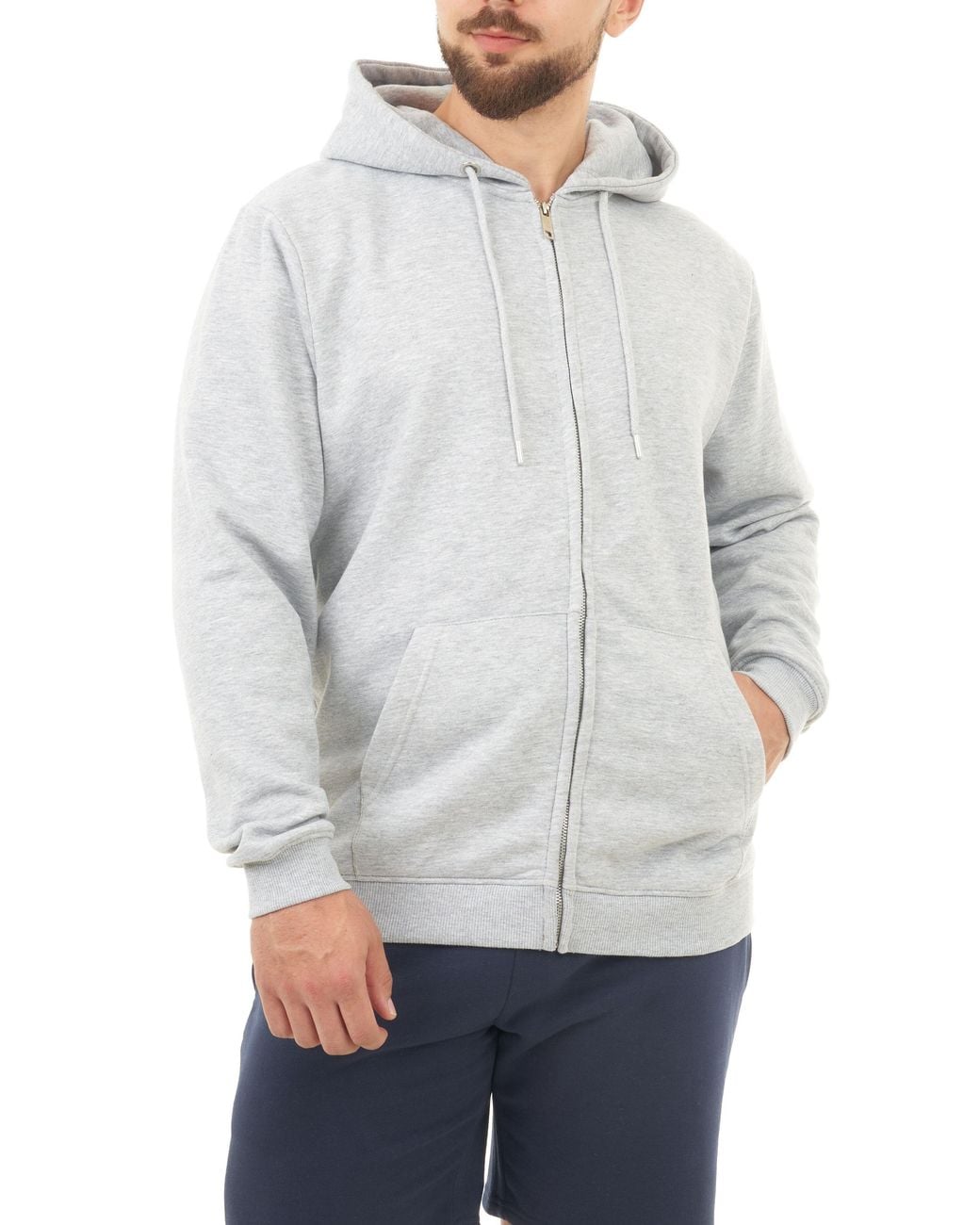 Smart Living Gray Zip-Up Hoodie for men