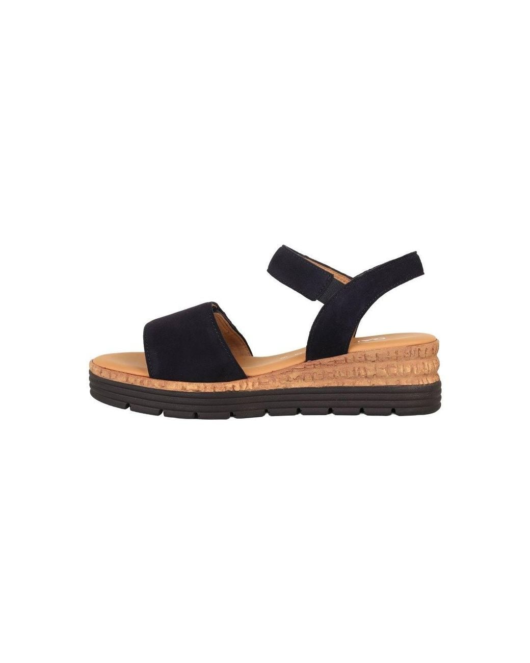 Gabor Black 'Shout' Wedge Heel Sandals