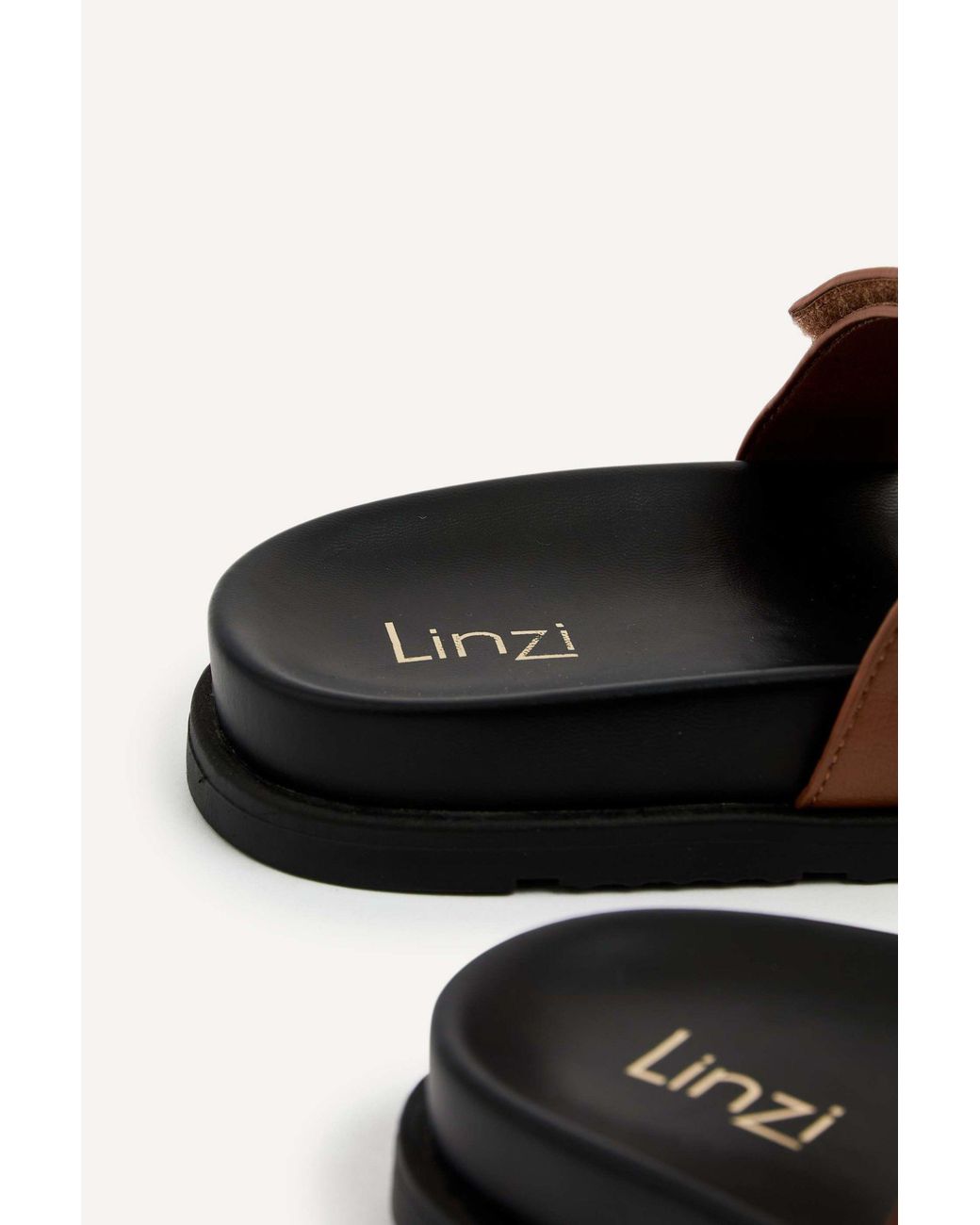 Linzi White Emmy Faux Leather Sandals