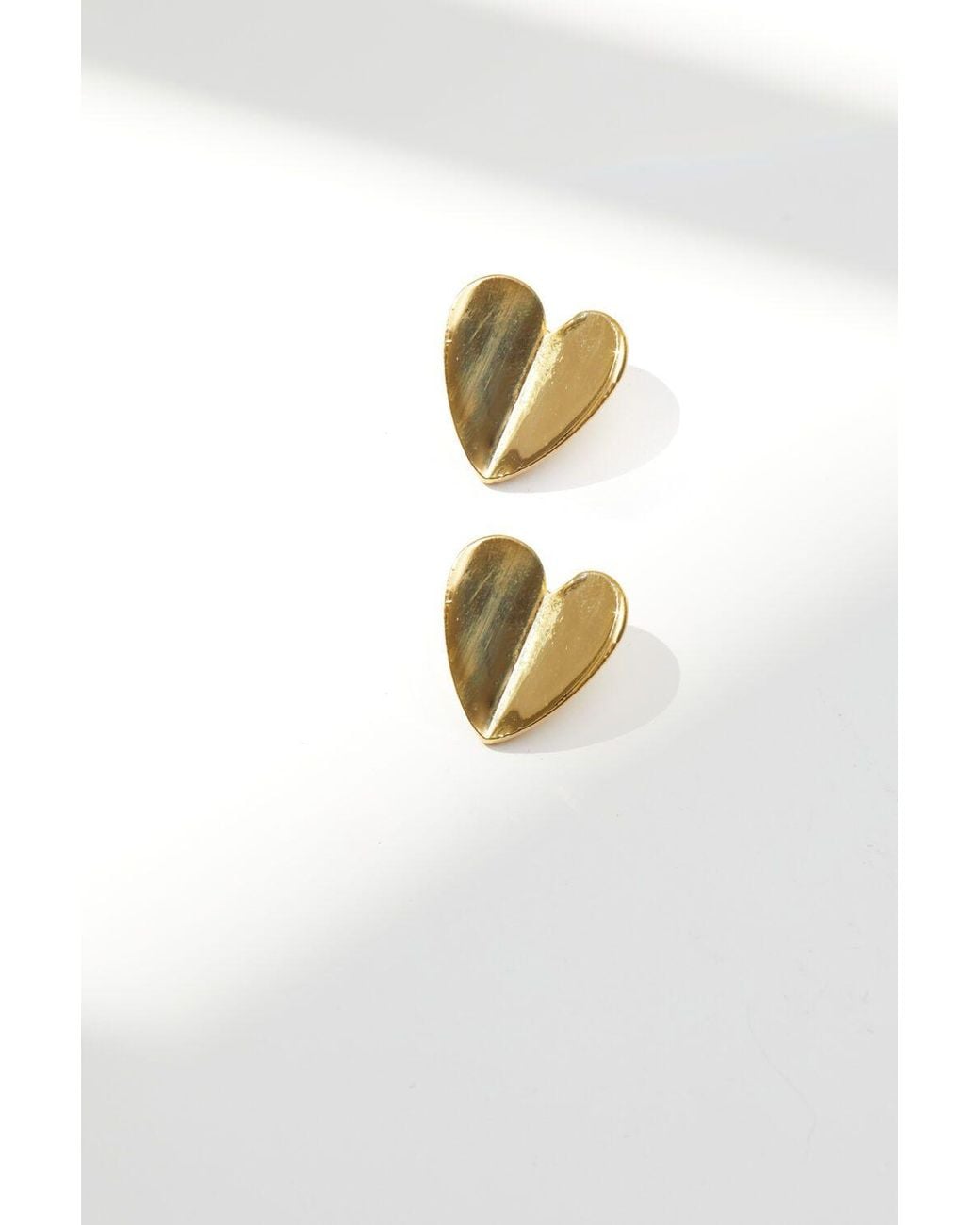 Simply Silver Brown Plated Sterling Heart Stud Earrings