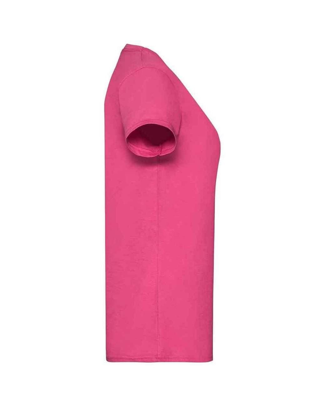 Fruit Of The Loom Pink Valueweight Heather Lady Fit T-Shirt