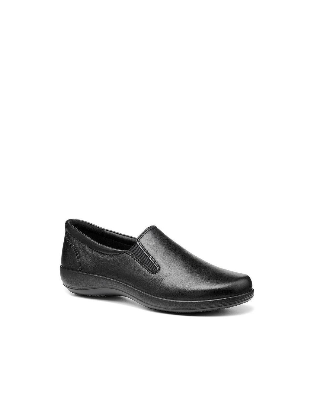 Hotter Black Extra Wide 'Glove Ii' Slip On Shoes