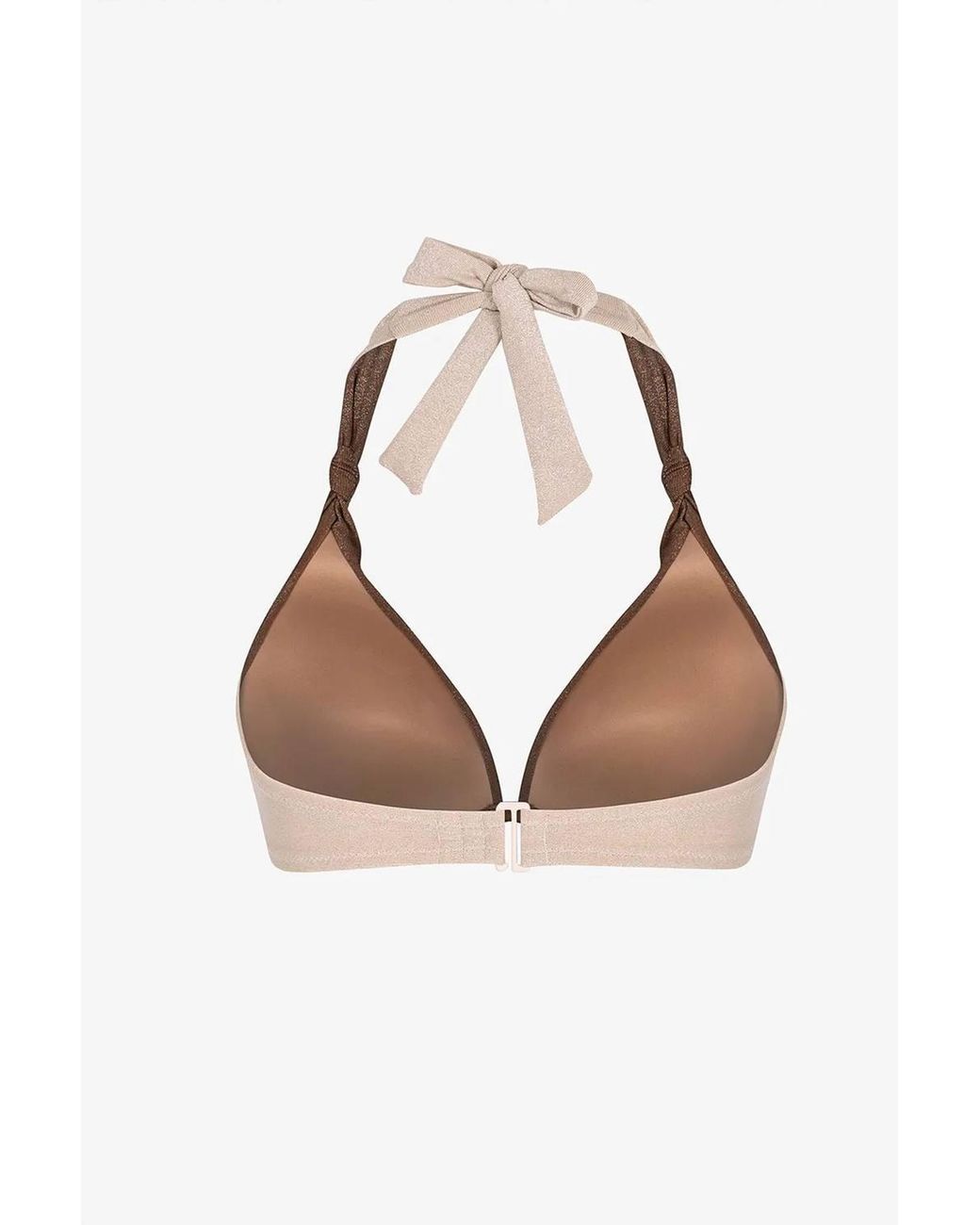 Penti Natural Devon Ruched Shimmery Bikini Top