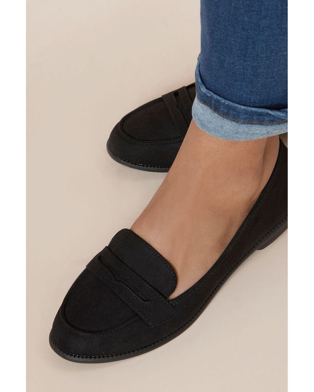 Dorothy Perkins Blue Lara Penny Loafers