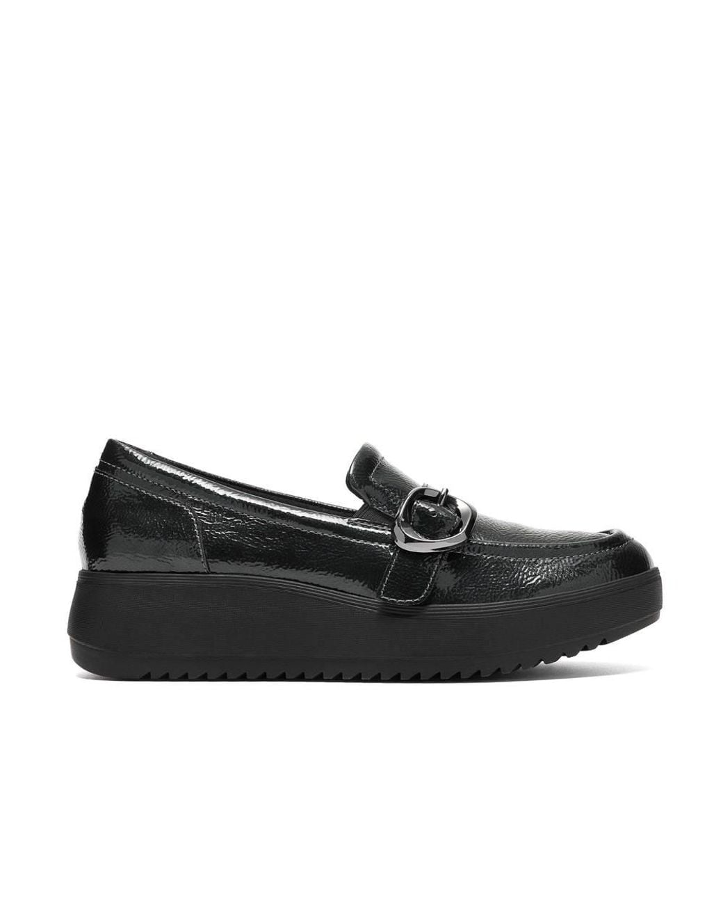 Clarks Black Zylah Vine Metallic Loafers, Slip Ons