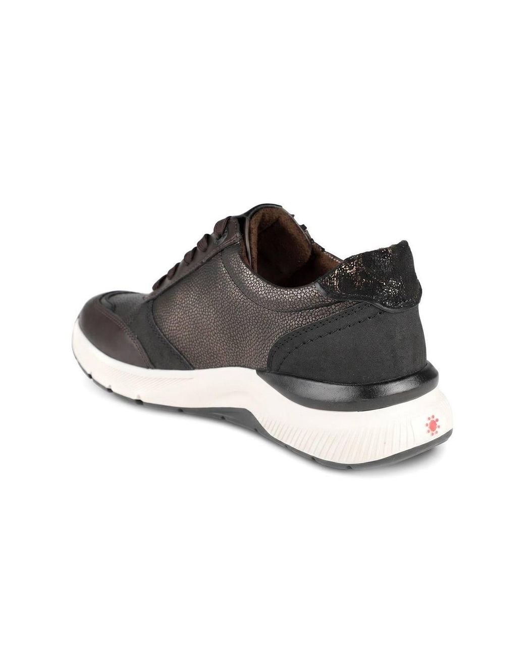 Pavers Brown Relife Flexible Zip & Lace Trainers