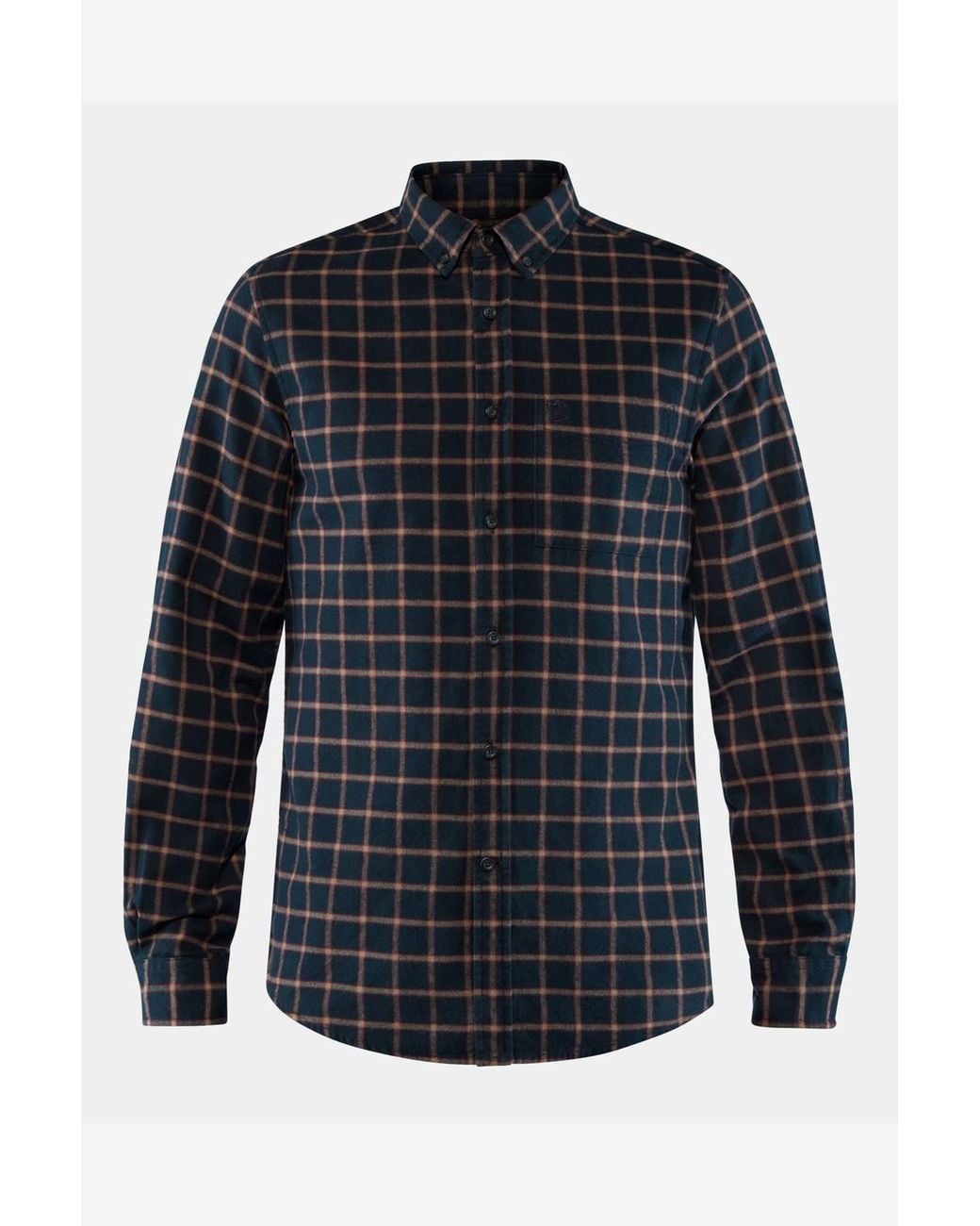 Fjallraven Blue Classic Style Long Sleeve Collared Regular Fit Shirt for men