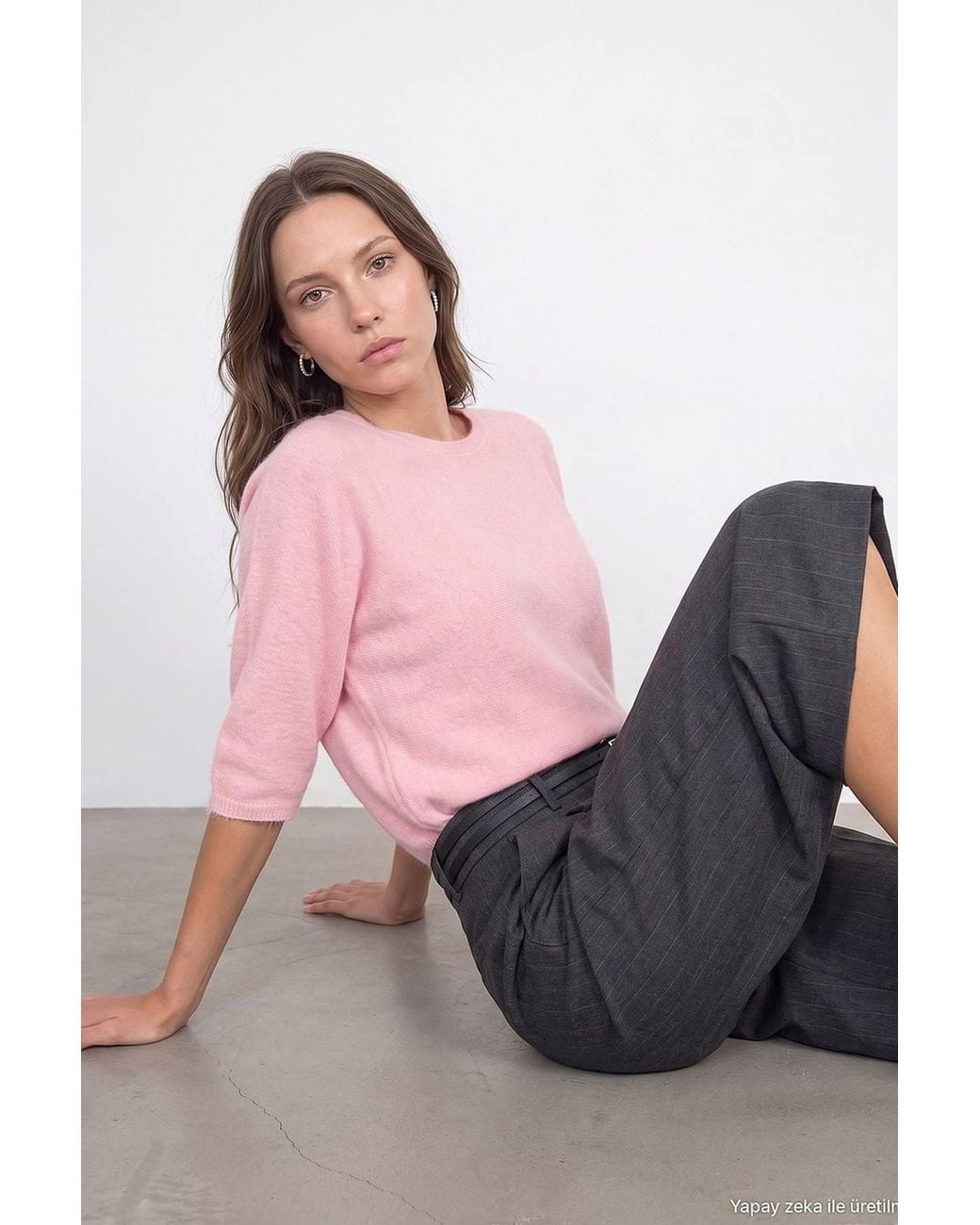 Dilvin Pink Wool Blend Sweater