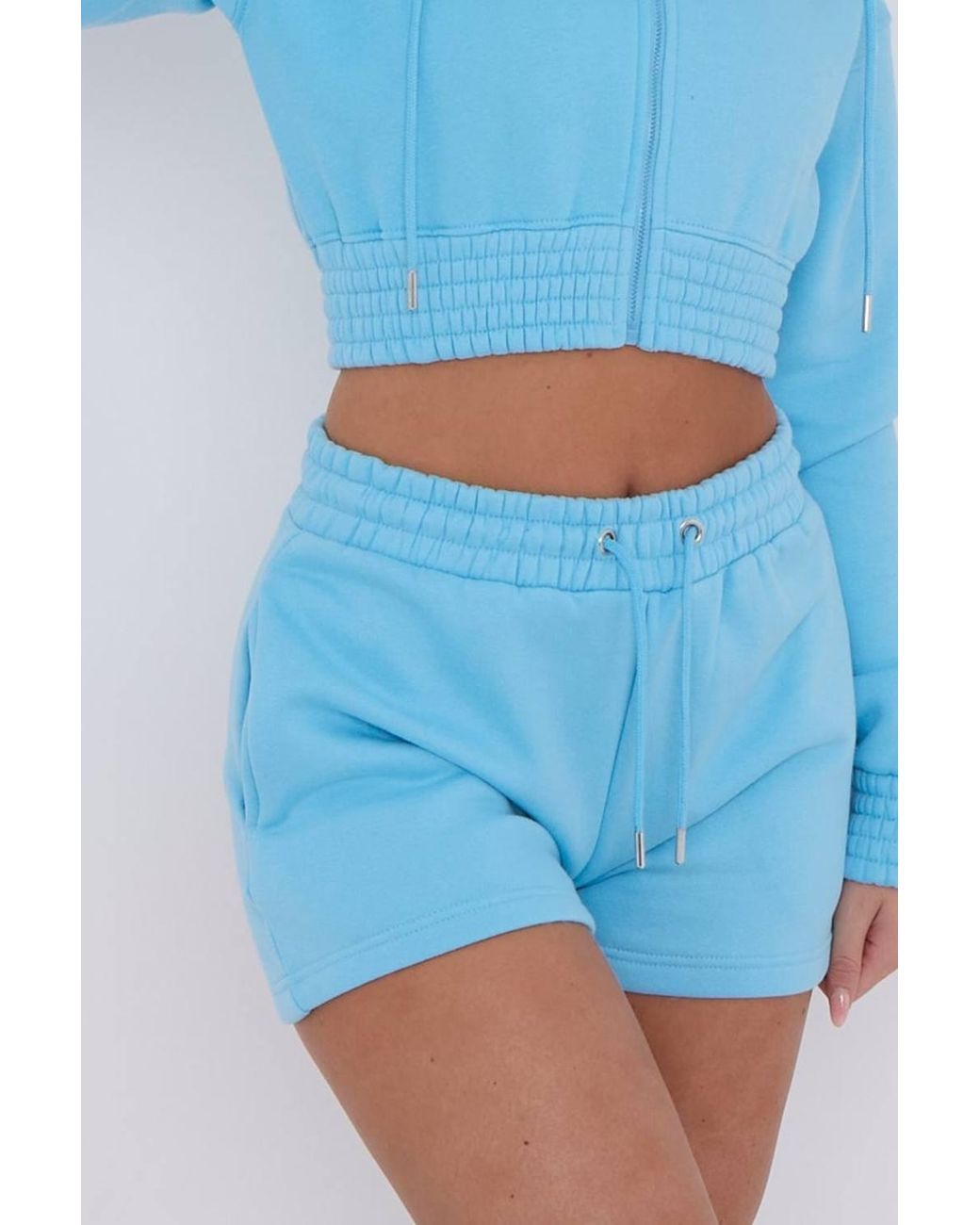 Stylewise Blue Fleeced Zip Up Hoodie