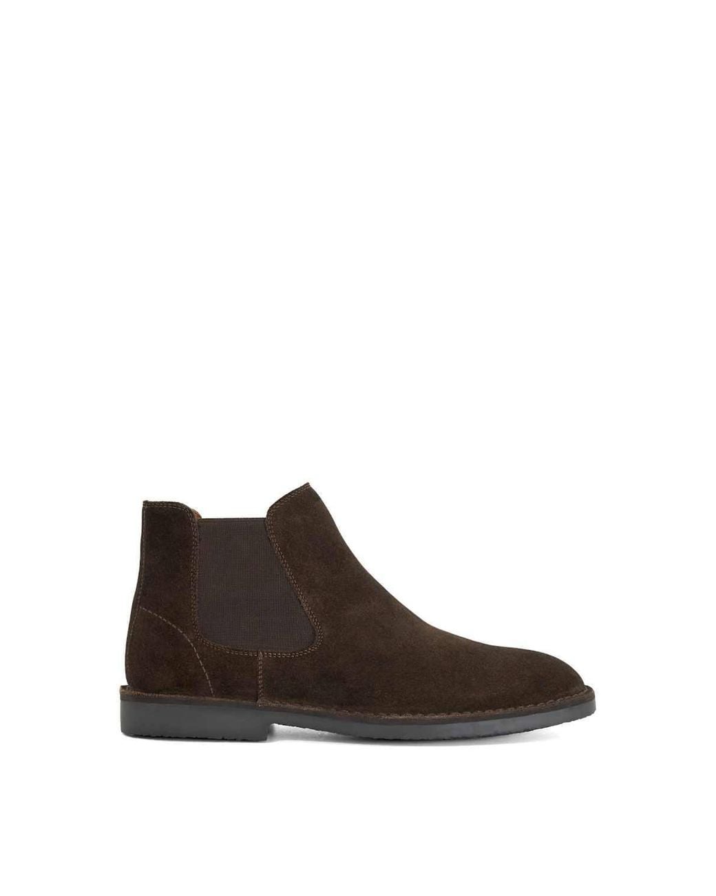 Dune Brown 'Cashy' Suede Chelsea Boots for men