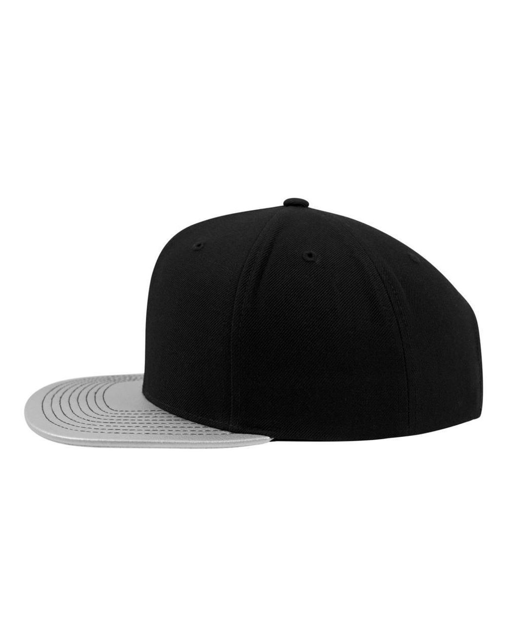 Flexfit Black Metallic Visor Snapback Cap Pack Of 2