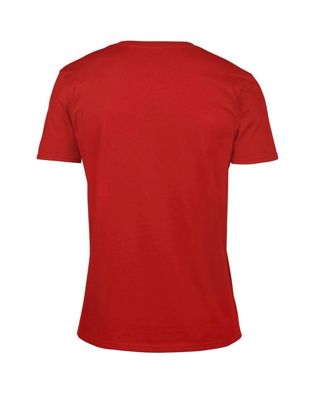 Gildan Red Soft Style V-Neck Short Sleeve T-Shirt for men