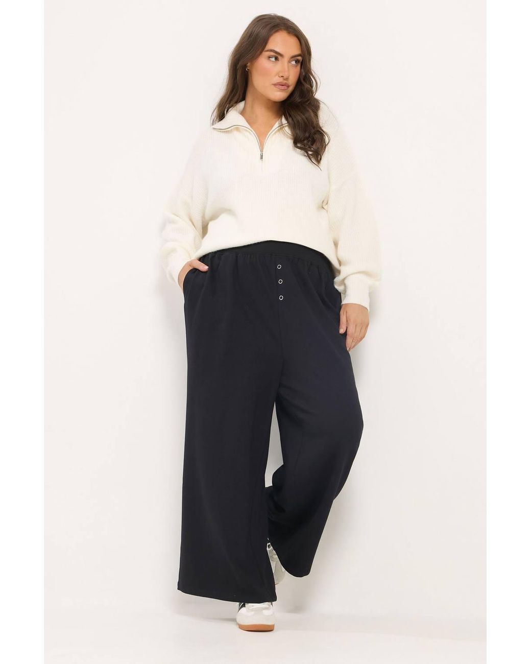 Yours Blue Popper Detail Joggers