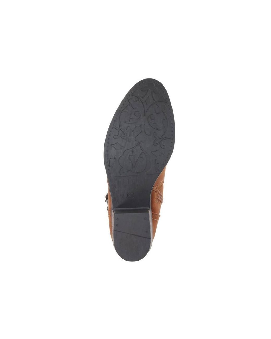 Pavers Brown Western-Heeled Ankle Boots