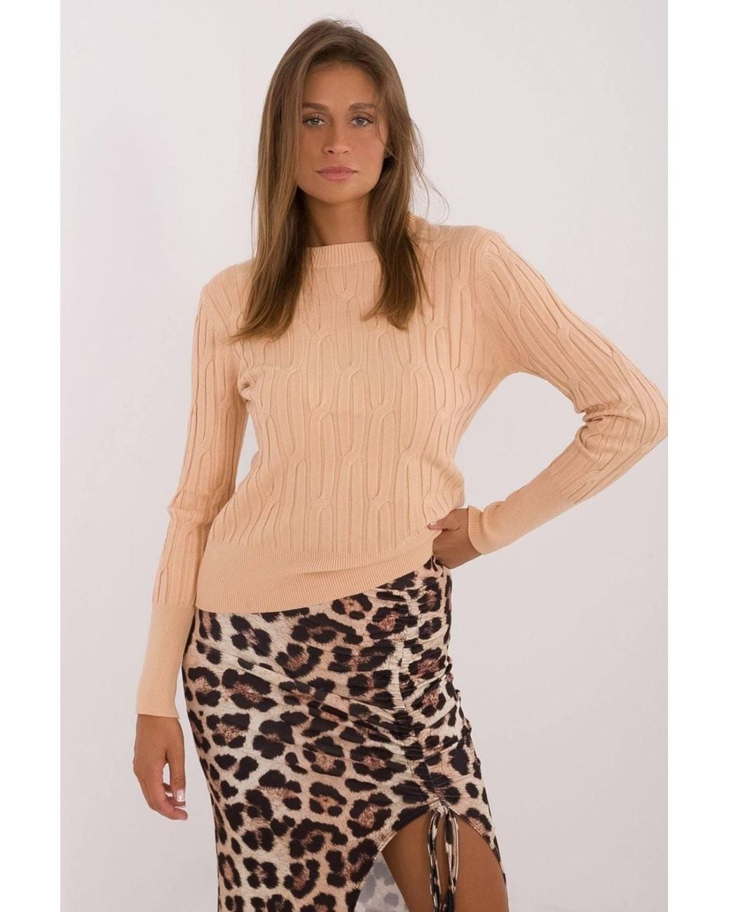 Love Lace Natural Textured Viscose Nylon Polyester Sweater