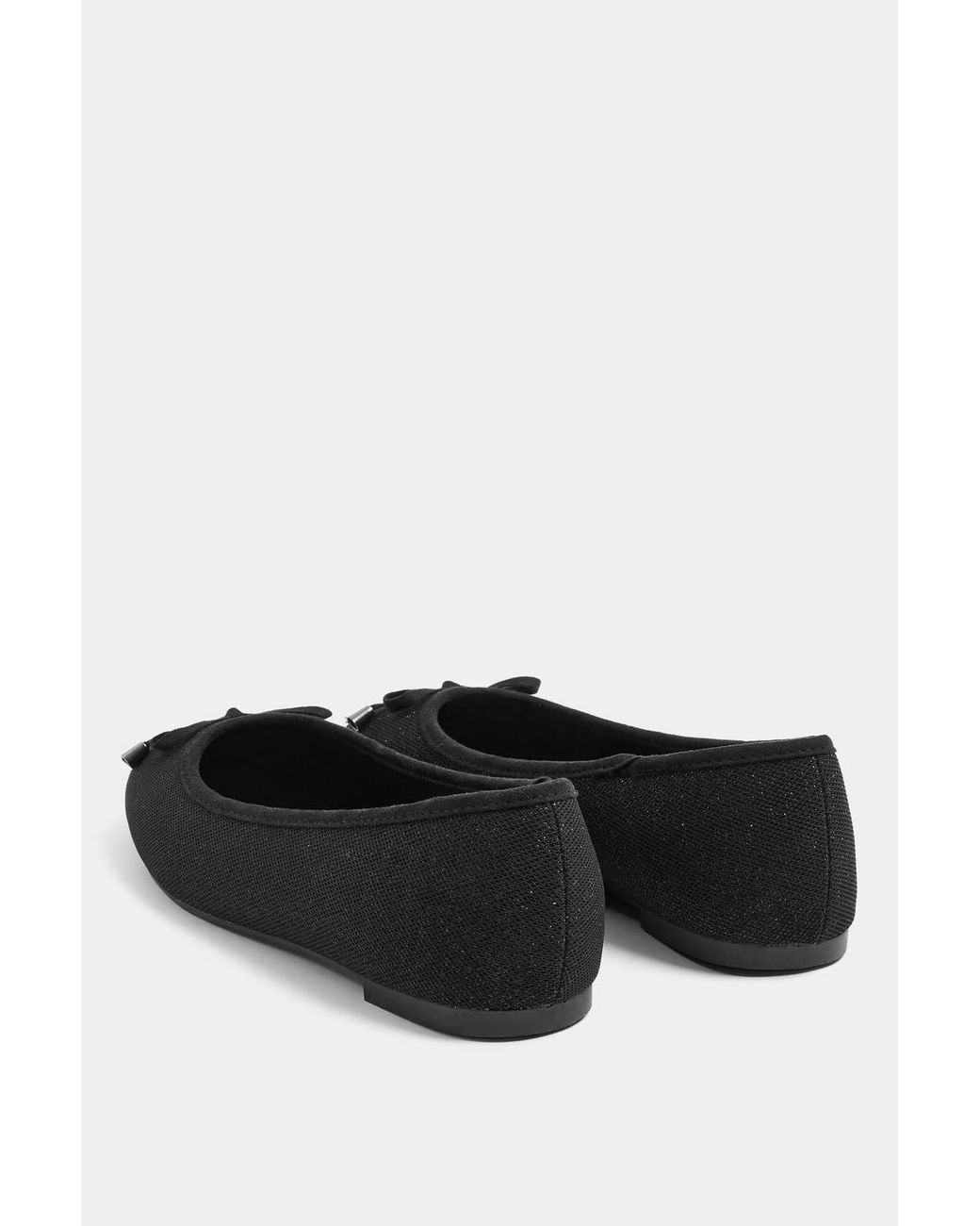 Yours Blue Glitter Ballet Pumps