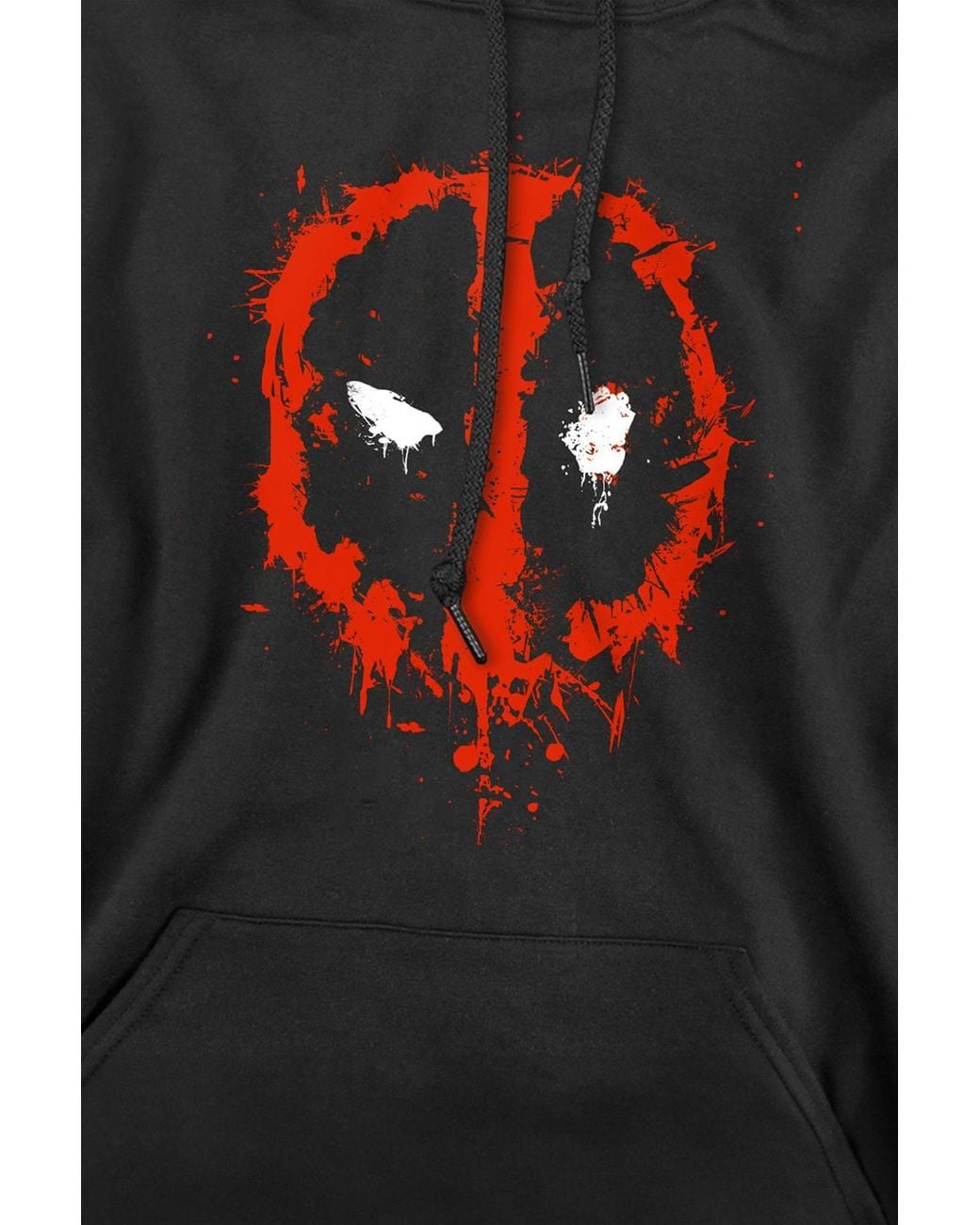 Marvel Black Deadpool Paint Logo Hoodie