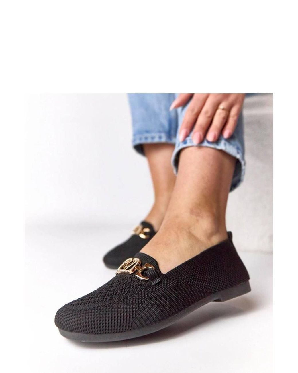 Love Lace Blue Mocassin Loafers Slip On Fabric Shoes With Ornament