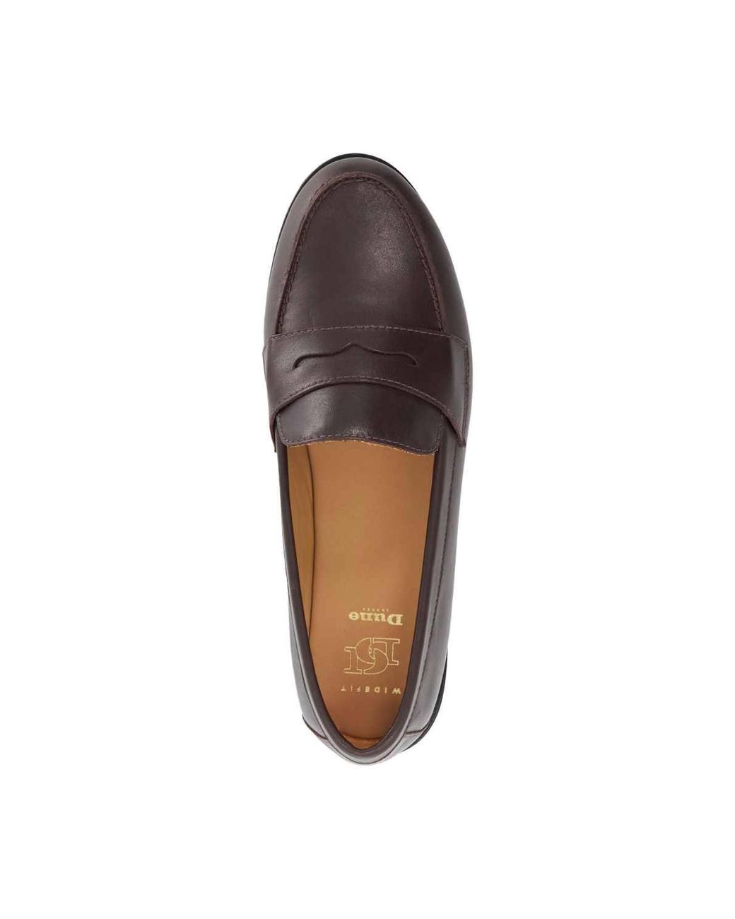 Dune Red Wide Fit 'Ginelli' Leather Loafers
