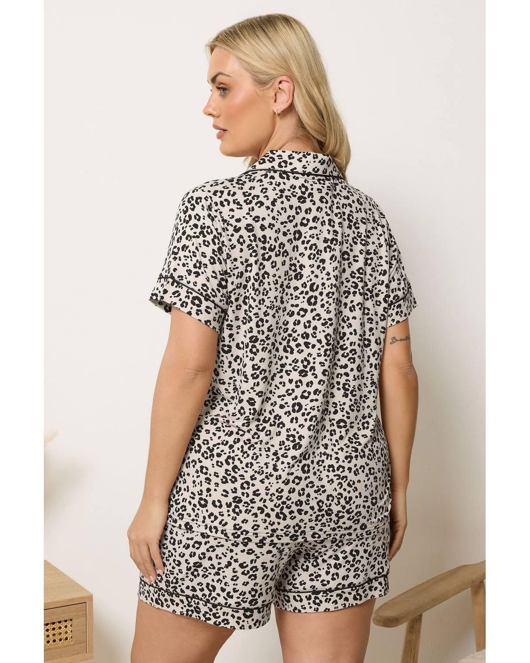 Yours Natural Leopard Pyjama Set