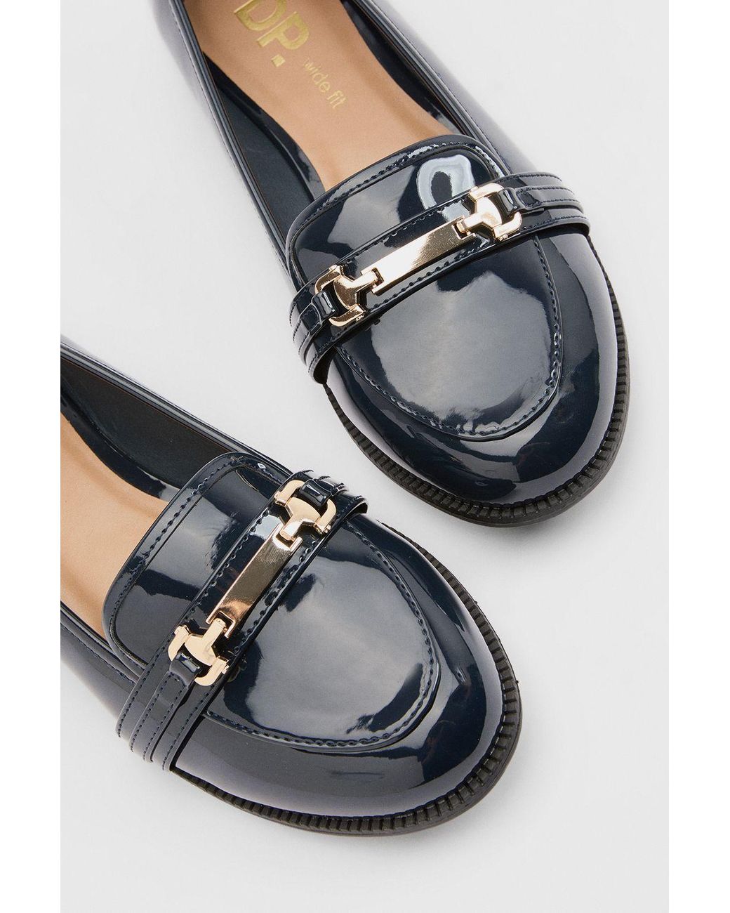 Dorothy Perkins Blue Wide Fit Lora Snaffle Loafers