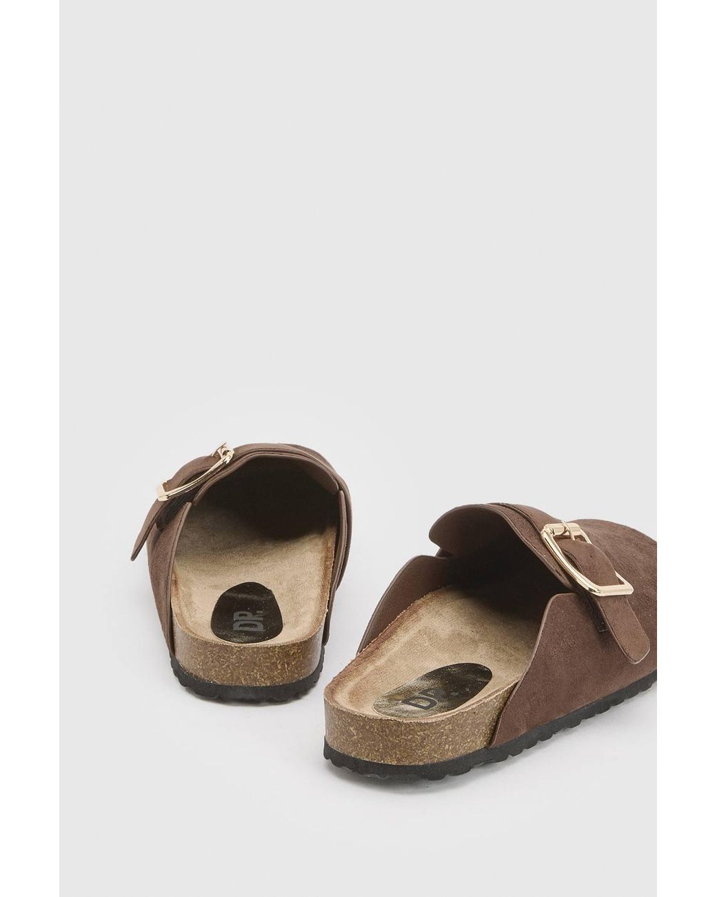 Dorothy Perkins Blue Tereni Faux Suede Buckle Detail Slip On Mules