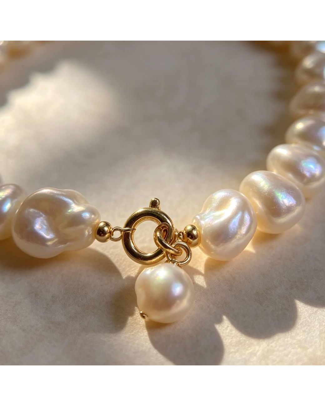 Lovii Brown Irregular Baroque Pearl Bracelet Filled Vintage Jewellery