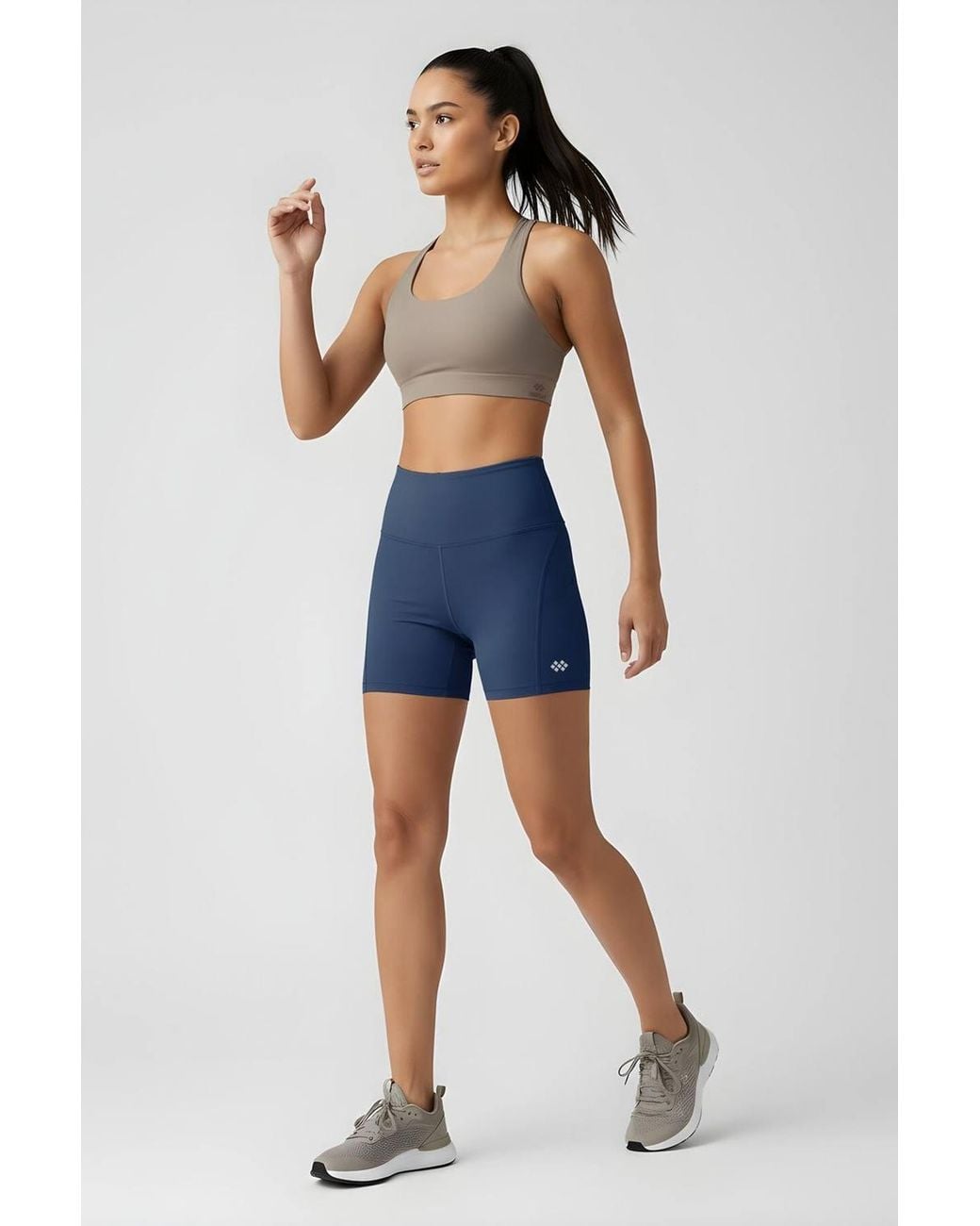 TOMMY LIFE Blue High-Waist Short Leggings