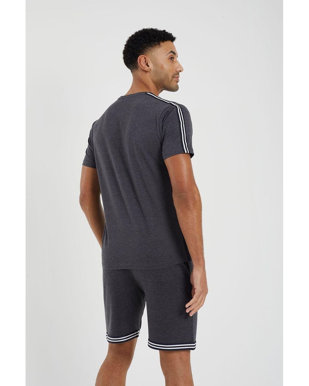 Brave Soul Blue T-Shirt & Shorts Set for men