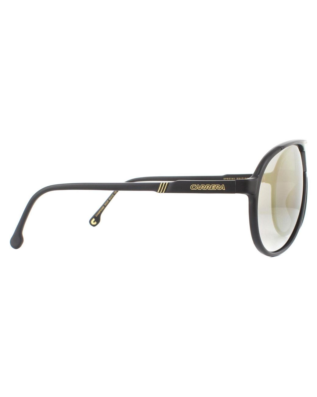 Carrera Blue Aviator Matte Bronze Mirror Champion 65 Sunglasses for men
