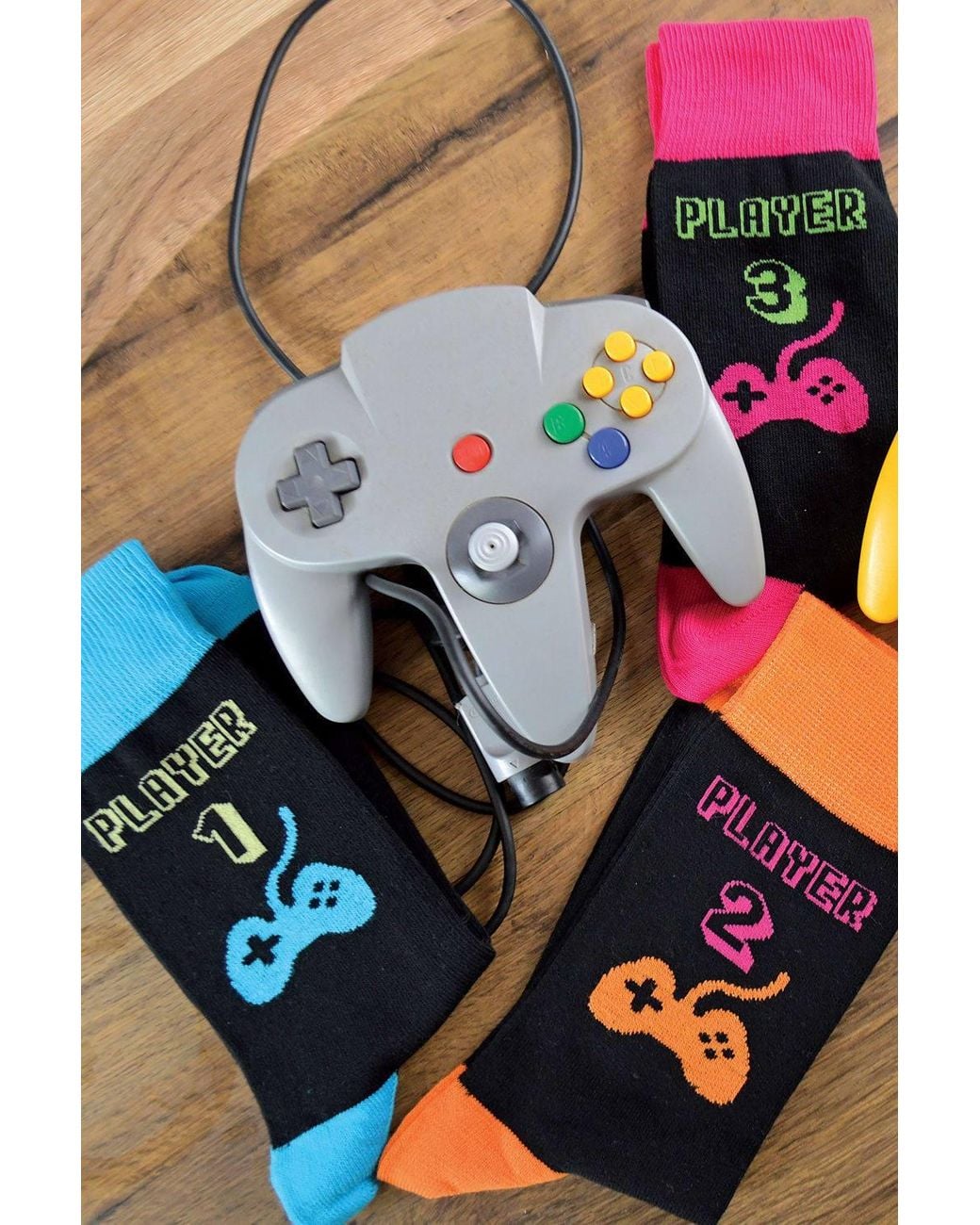 Sock Snob Blue 9 Pairs Retro Gaming Socks Cotton Rich Arcade Gamer Novelty Gift for men