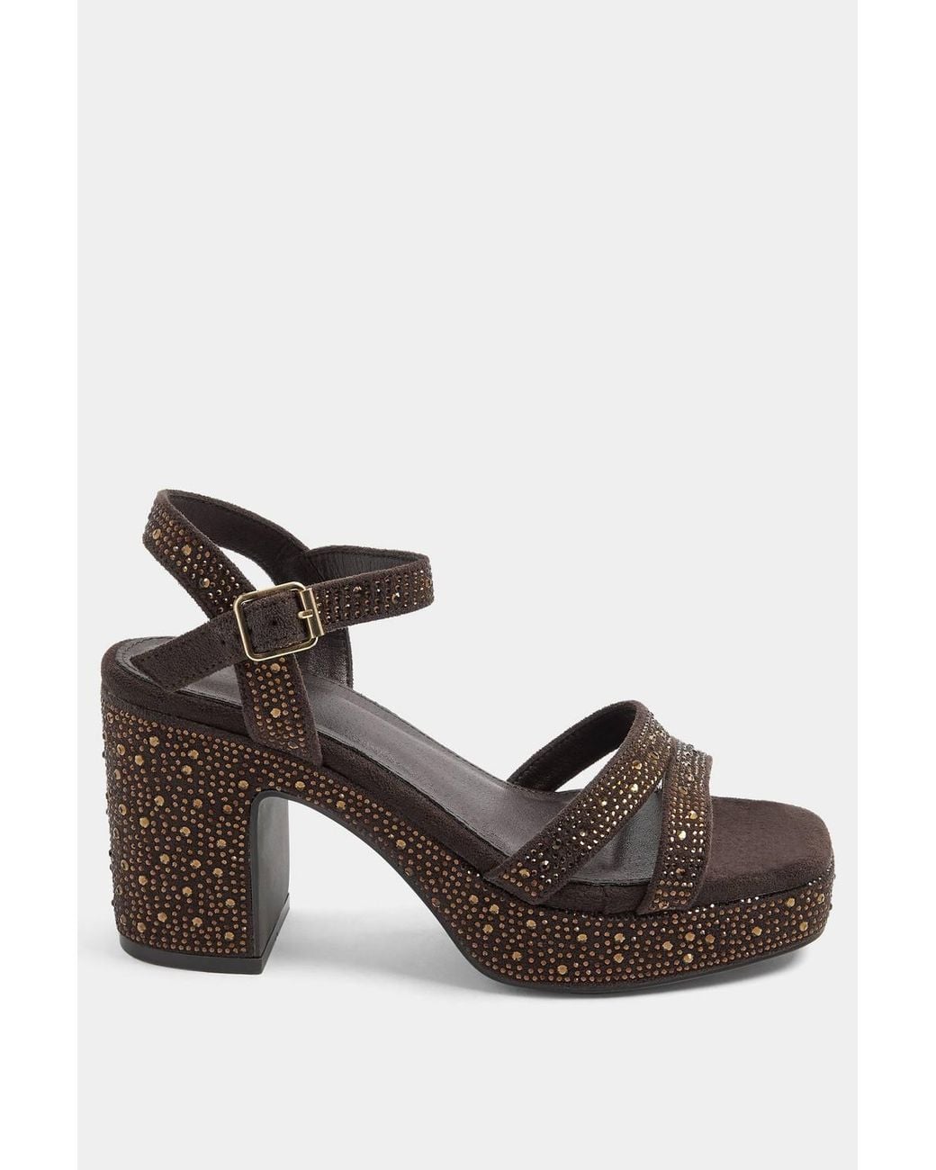 Yours Natural Diamante Heel Sandals