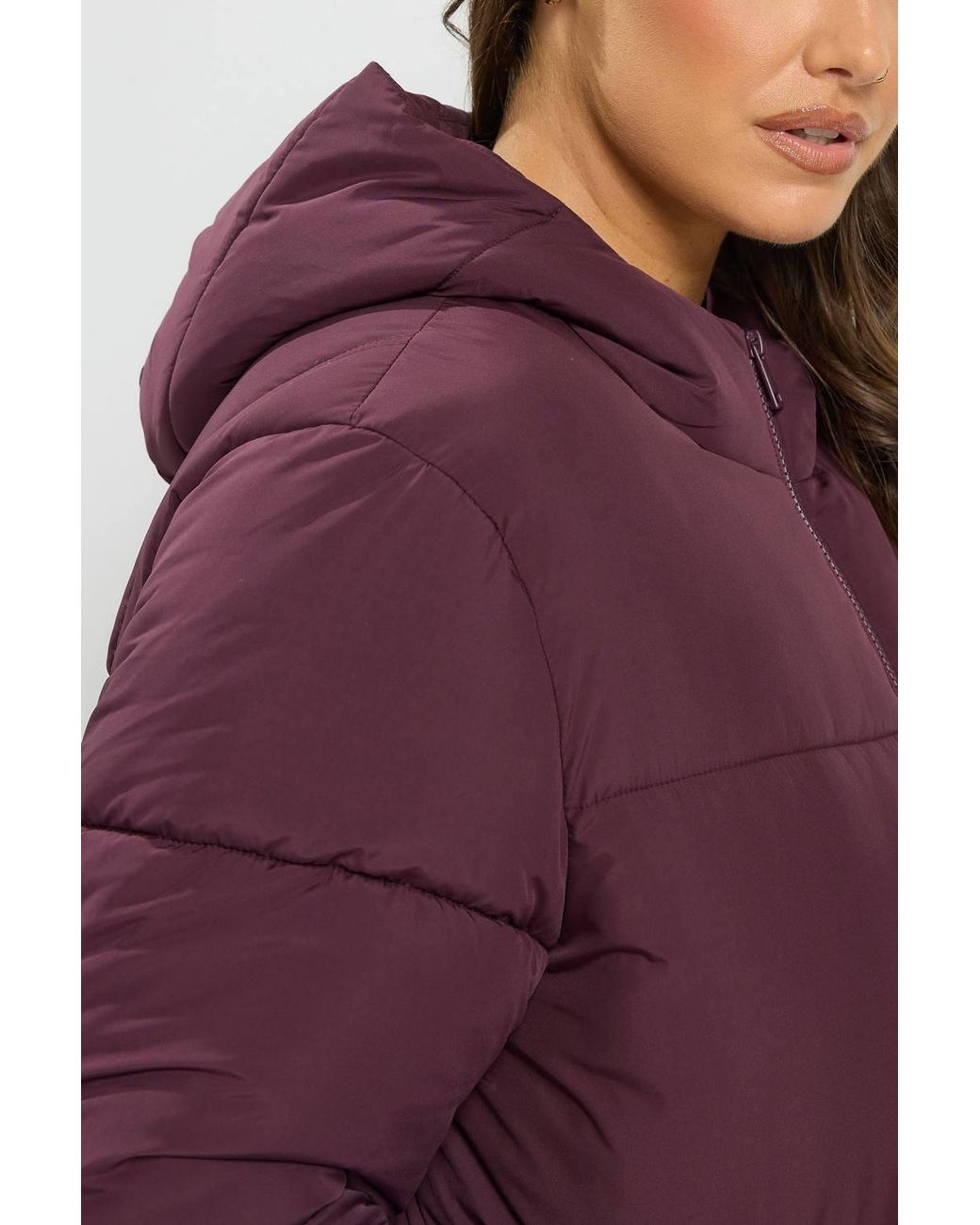Yours Purple Short Padded Jacket