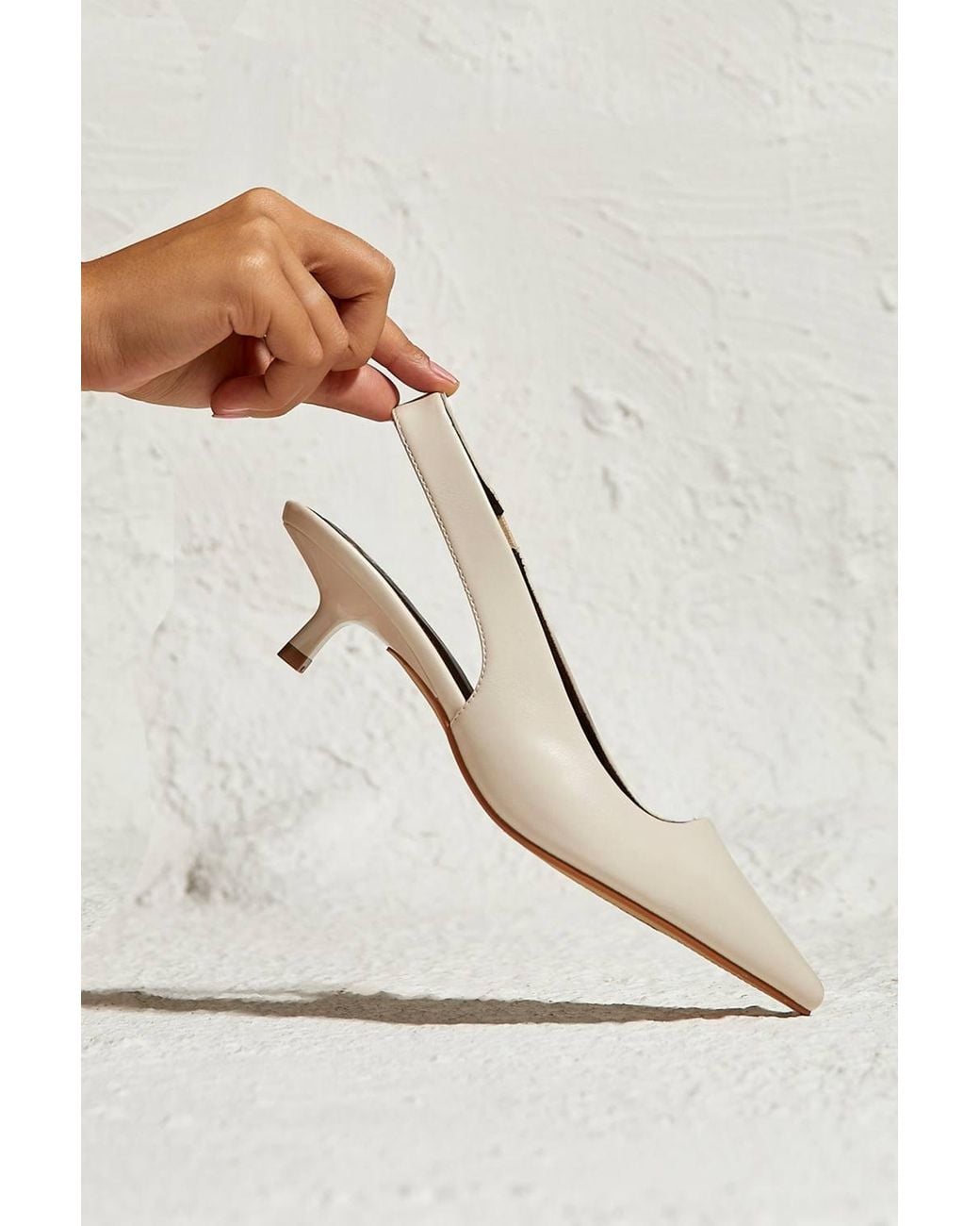 Linzi Natural Reign Faux Leather Court Heels