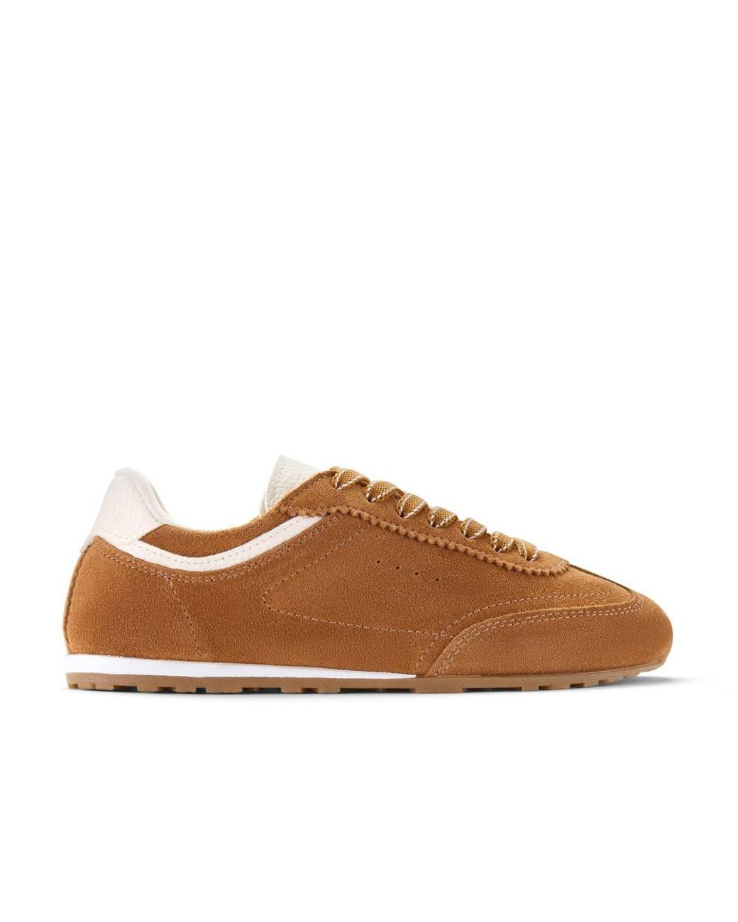 Clarks Brown Lorenza Lace Tan Suede Trainers