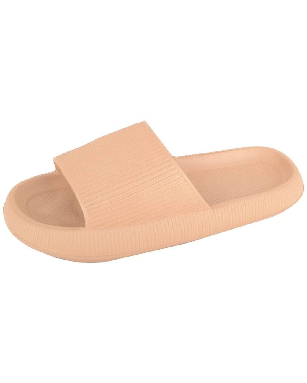 Absolute Footwear Pink Easy Slip On Summer Beach Open Toe Flip Flop Slider Sandal Mules