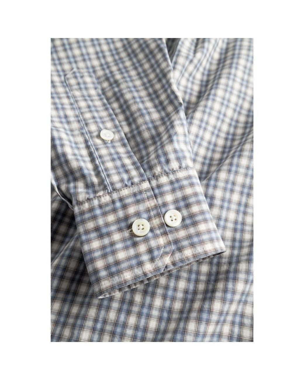 Norse Projects Gray Oversized Checked Shirt Falster for men