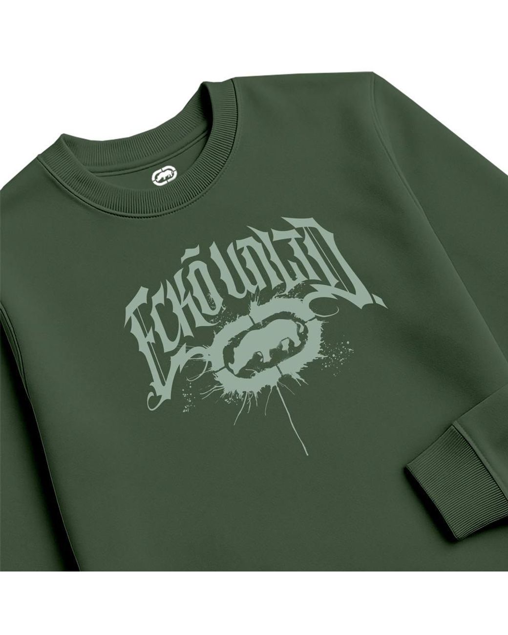 Ecko' Unltd Green Gothic Graffiti Sweatshirt for men