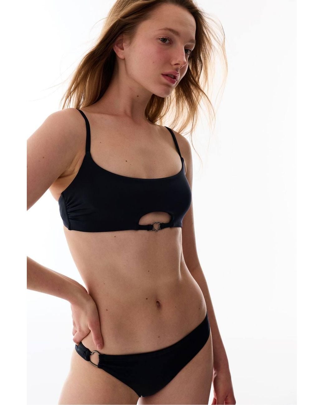 Penti Black Hearth Bandeau Bikini Top