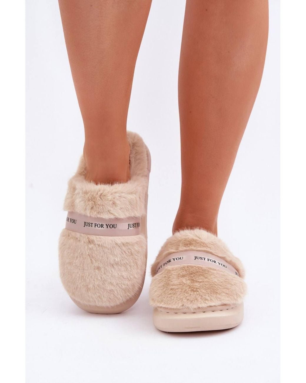 Love Lace Pink Cozy Furry Slippers With Thick Insulated Sole & Toe Cover