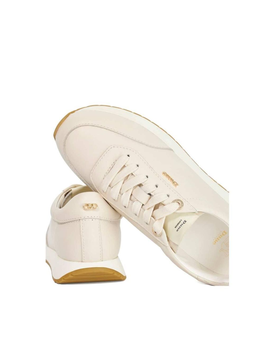 Dune White 'Ettah' Leather Trainers
