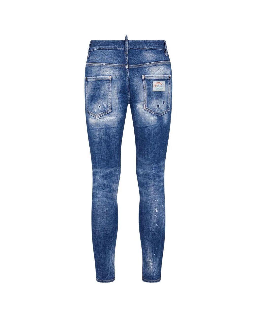 DSquared² Blue Super Twinky Button Fly Skinny Fit Jeans for men