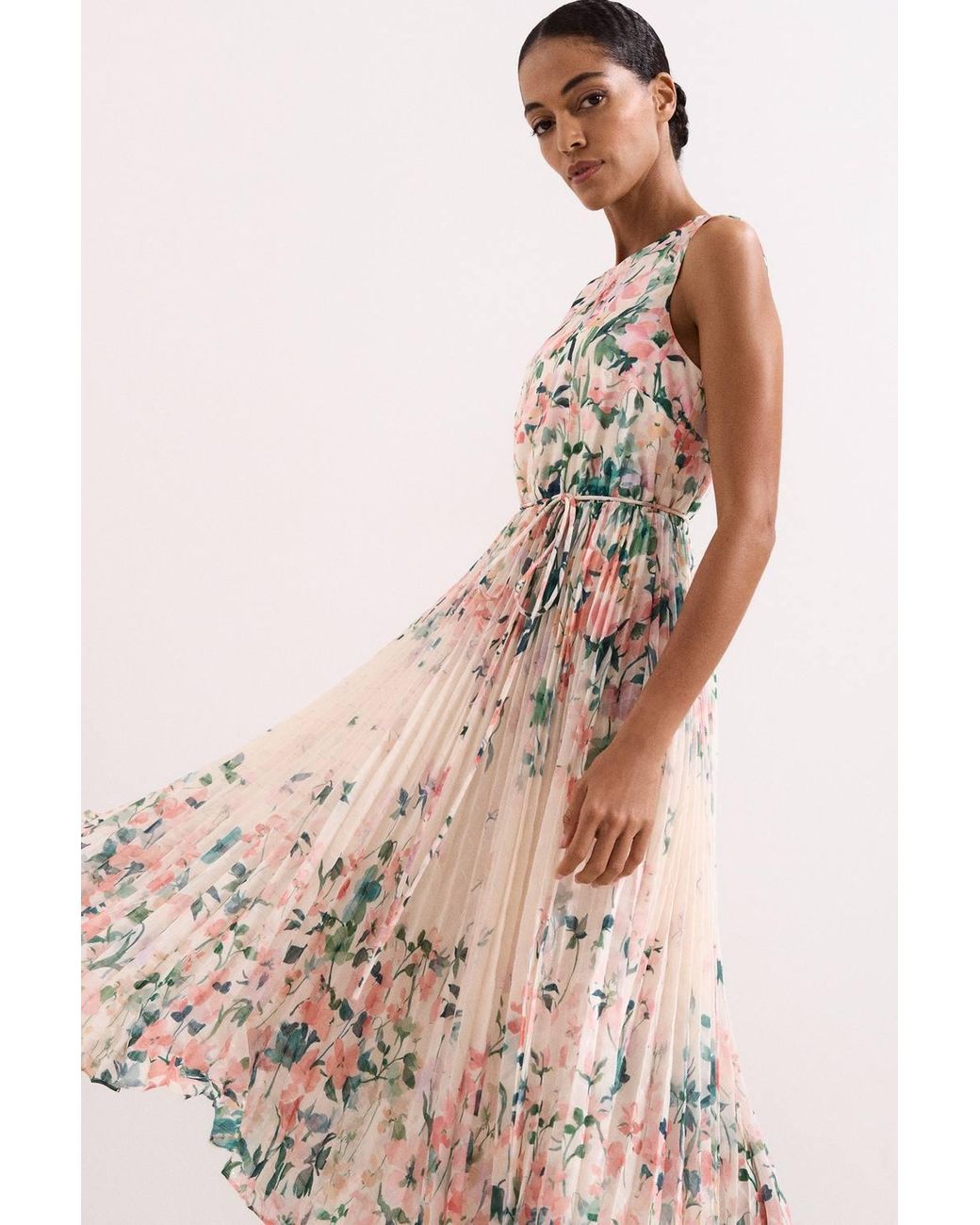 Phase Eight Pink Georgiana Sleeveless Midi Dress