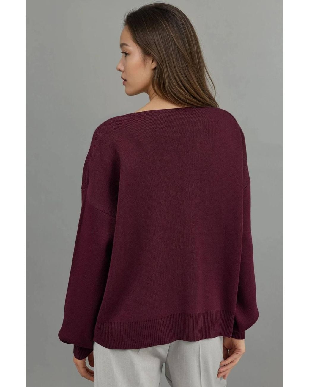 Hiccup Purple V-Neck Knitwear Cardigan With Bow Detail