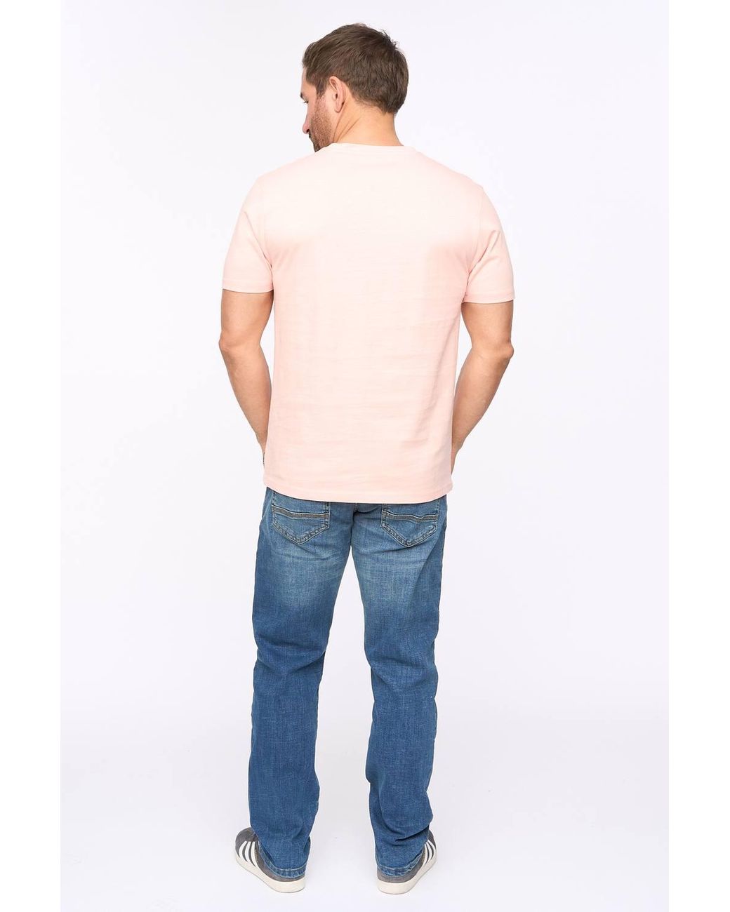 Bewley & Ritch White Malwaves 100% Slub Cotton Graphic Crew Neck T-Shirt for men