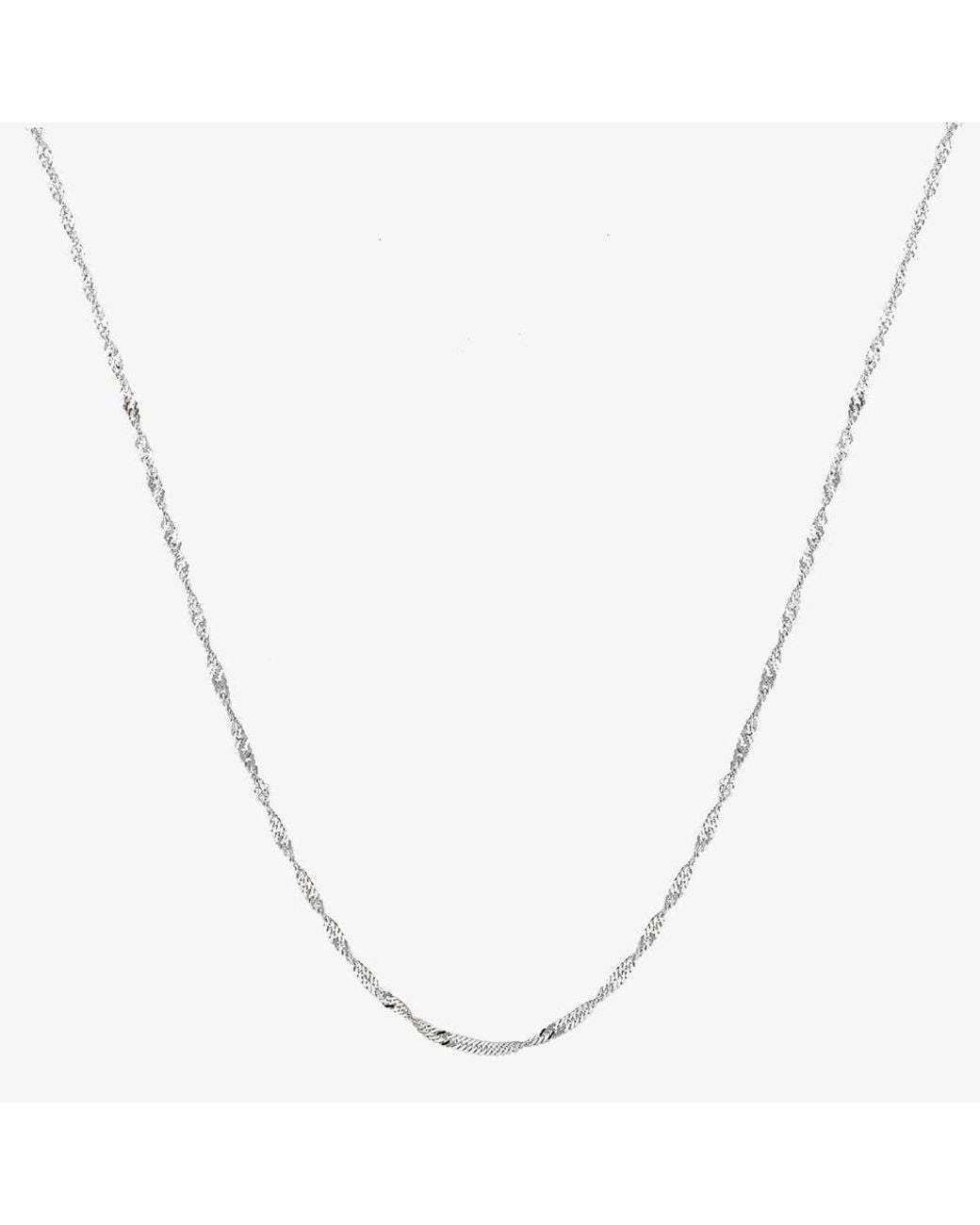 T.H.Baker Metallic Sterling 51Cm Twisted Curb Chain Necklace 8.13.0475-51