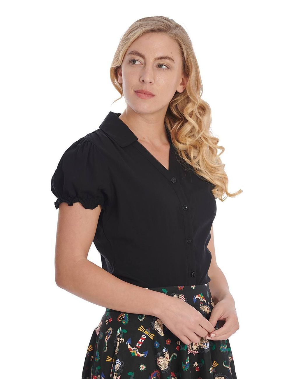 Banned Retro Black Jane Blouse